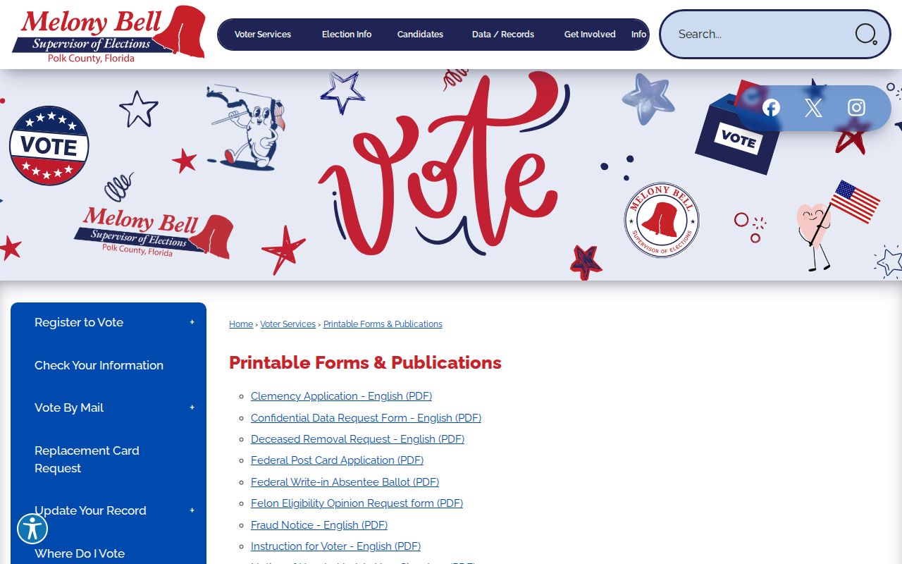 Haines City neighbors voter confidentiality forms