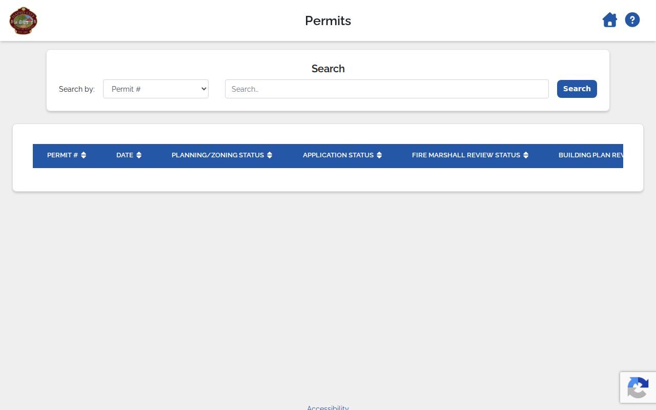 Haines City permit portal with site-address search options